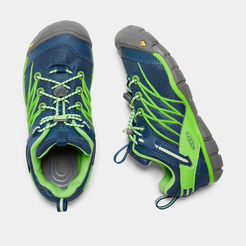 Keen Chandler Cnx Kids Hiking Shoes Navy/Green Factory Outlet NZ (2019-MKYXG)